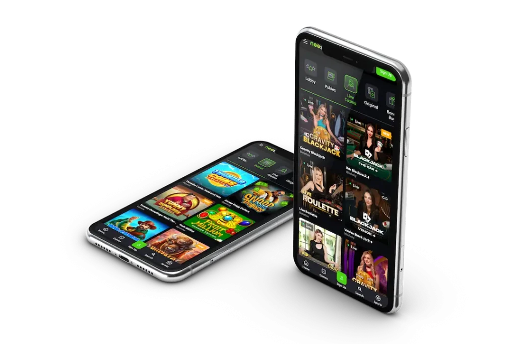 NeoSpin App - mobile Interface